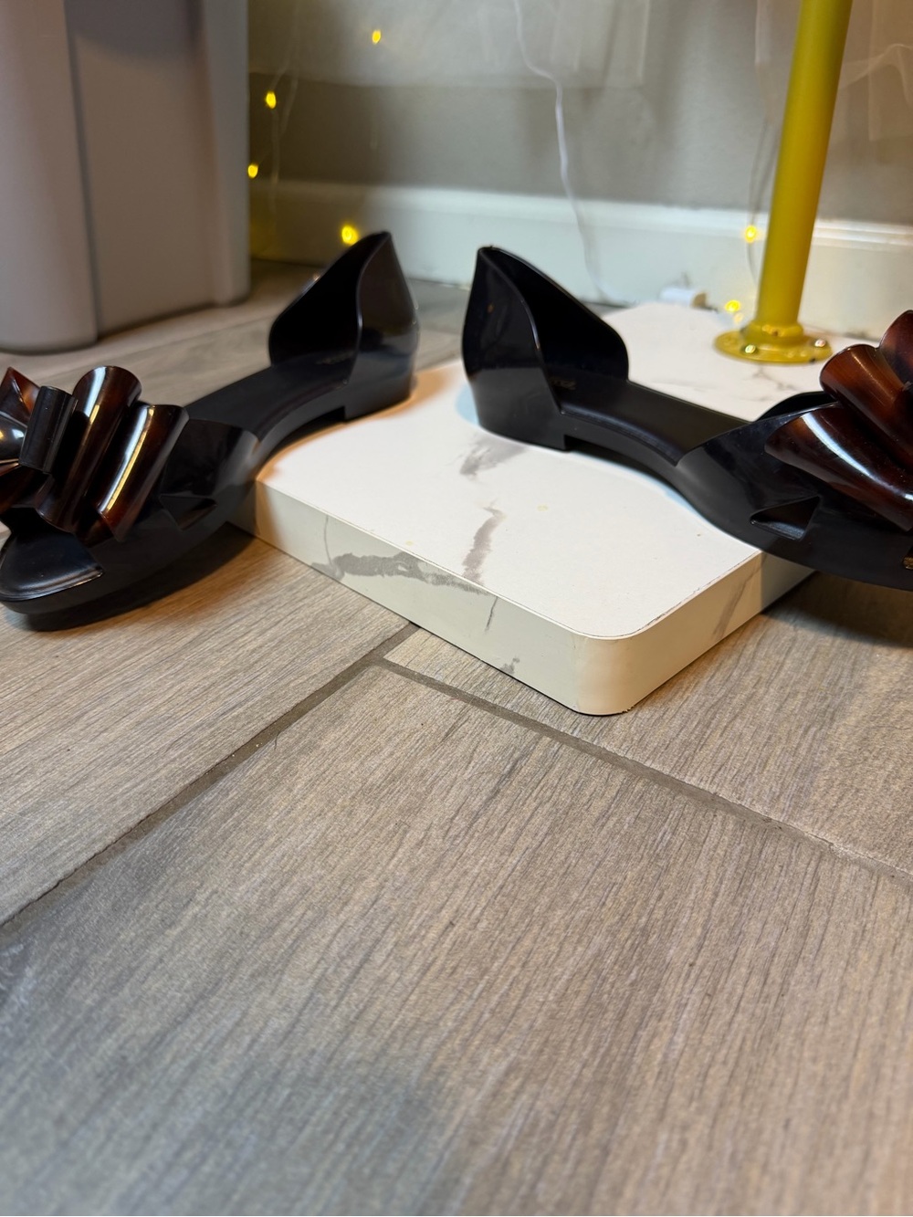 Melissa Seduction II D'Orsay Bow Jelly Flats Size 8 - Picture 8 of 11